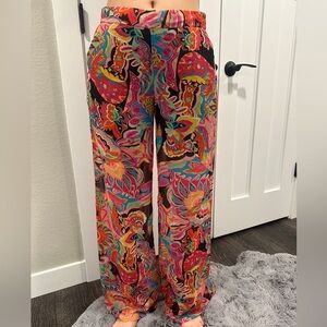 New York & Company Multicolor Paisley Boot Cut Pants